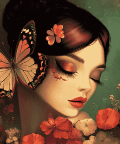 Lady Butterfly Art Diamond Painting