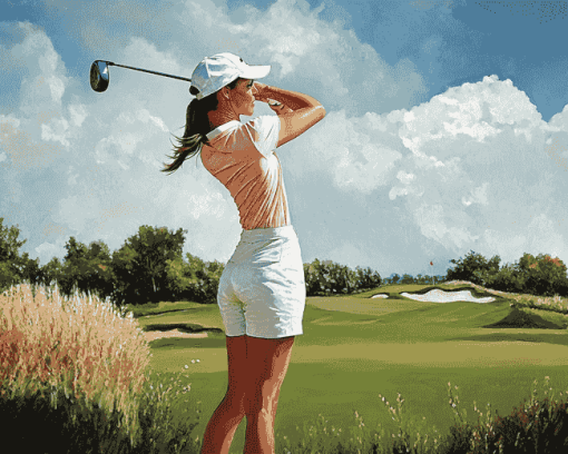 Lady Golf Sport Diamond Painting