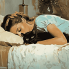 Lazy Girl and Cat Companions Diamond Painting