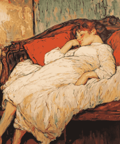 Le Lit Toulouse Lautrec Vintage Diamond Painting