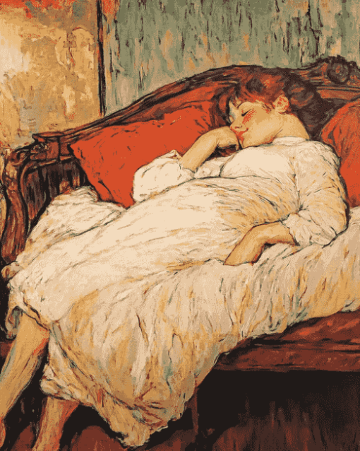 Le Lit Toulouse Lautrec Vintage Diamond Painting