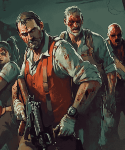 Left 4 Dead Video Game Characters Diamond Painting