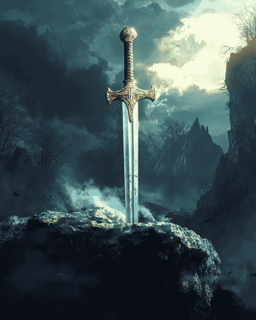 Legend of Excalibur Fantasy Diamond Painting