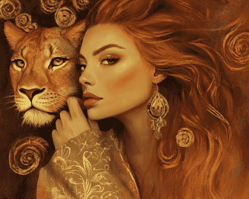 Leo Zodiac Woman Diamond Painting