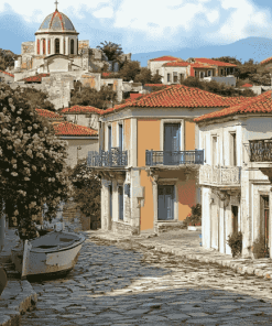 Lesbos Island Architecture Diamond Painting