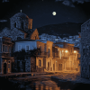 Lesbos Island Nightscape Diamond Painting