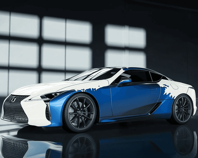 Image step3 for finalizing the Lexus Luxury Car artwork