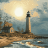 Lighthouse New Haven Scenic Diamond Painting