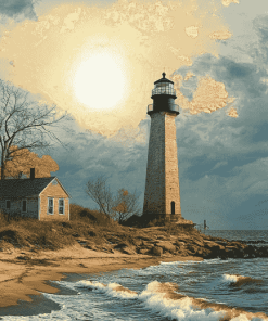 Lighthouse New Haven Scenic Diamond Painting