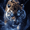 Lightning Tiger Animation Diamond Painting