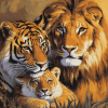 Lion and Tiger Wildlife Diamond Painting