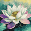 Lotus Flower Vintage Diamond Painting