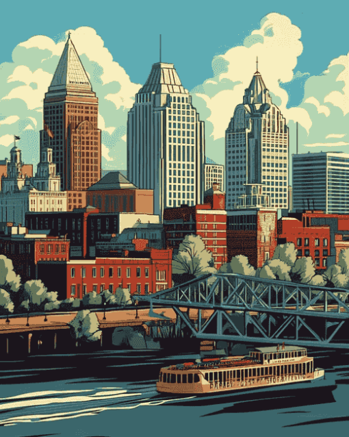 Louisville Cityscape Diamond Painting