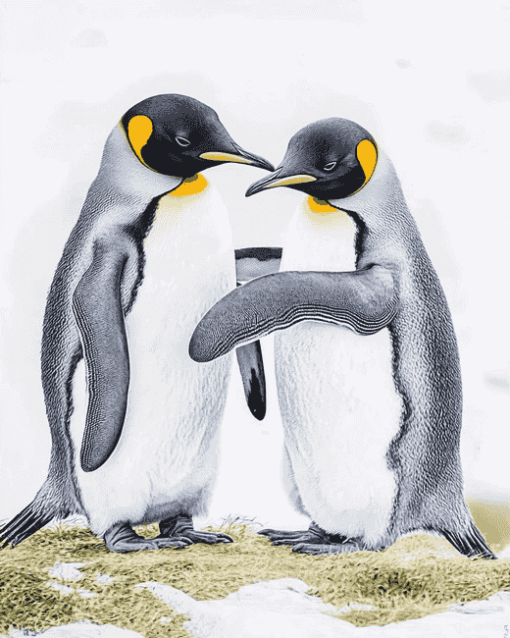 Love-Inspired Penguin Diamond Painting