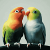 Lovebirds Parrots Diamond Painting