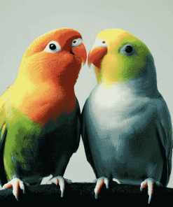 Lovebirds Parrots Diamond Painting