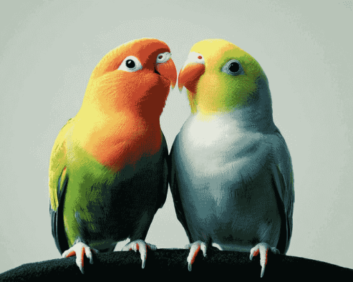 Lovebirds Parrots Diamond Painting