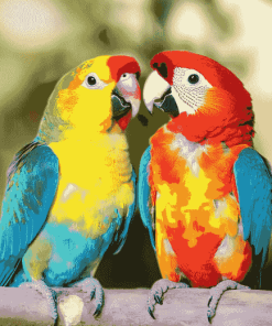 Lovely Lovebirds Parrot Diamond Painting