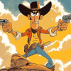 Lucky Luke Cartoon Diamond Painting