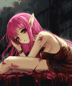 Lucy Elfen Lied Anime Diamond Painting