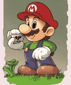 Luigi Adventure Video Game Diamond Painting