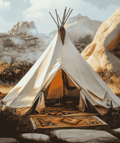 Luxury Teepee Landscape Diamond Painting