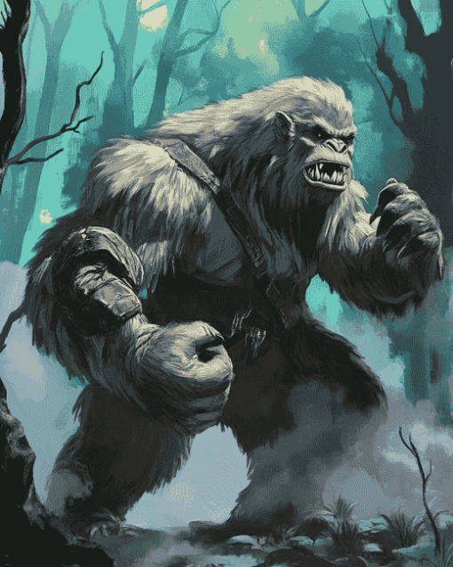 Mad Sasquatch Beast Diamond Painting