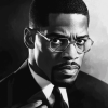 Malcolm X Black And White Diamond Painting