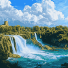 Manavgat Waterfall Scene Diamond Painting