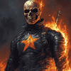 Marvel Blazing Skull Animation Diamond Painting