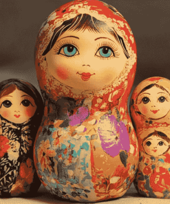 Matryoshka Nesting Dolls Animation Diamond Painting