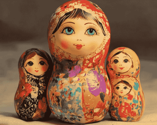 Matryoshka Nesting Dolls Animation Diamond Painting