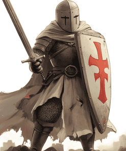 Medieval Crusader Warrior Diamond Painting