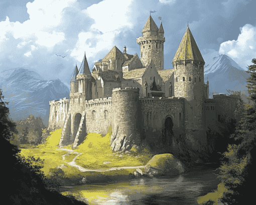 Medieval Fantasy Castle Diamond Painting