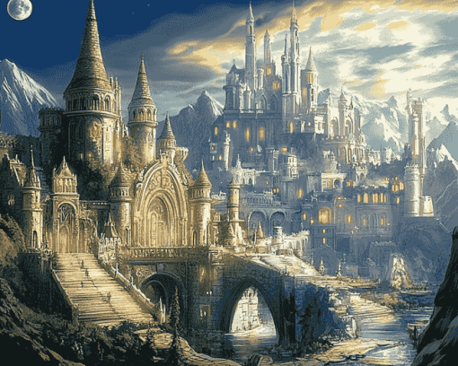 Medieval Fantasy Castle Diamond Painting