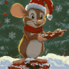 Merry Christmas Mouse Diamond Painting