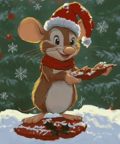 Merry Christmas Mouse Diamond Painting