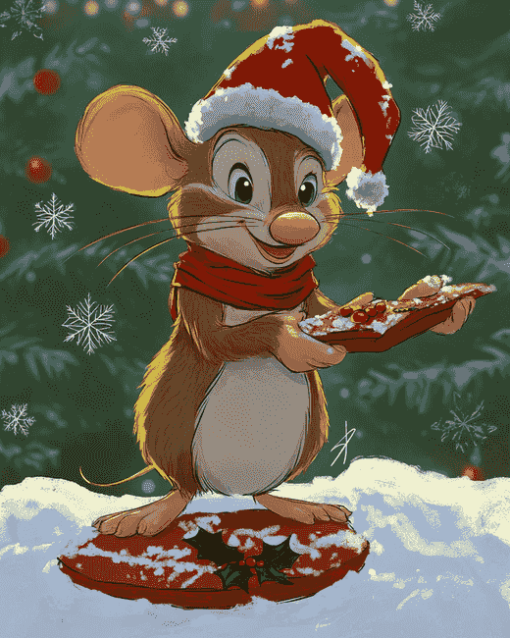 Merry Christmas Mouse Diamond Painting