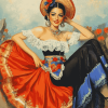 Mexican Women Beauty Diamond Painting