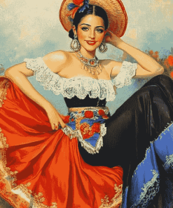 Mexican Women Beauty Diamond Painting