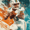 Miami Dolphins Football Diamond Painting