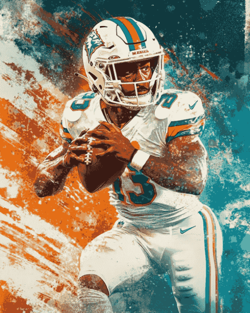 Miami Dolphins Football Diamond Painting