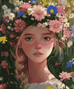 Midsommar Girls Floral Diamond Painting