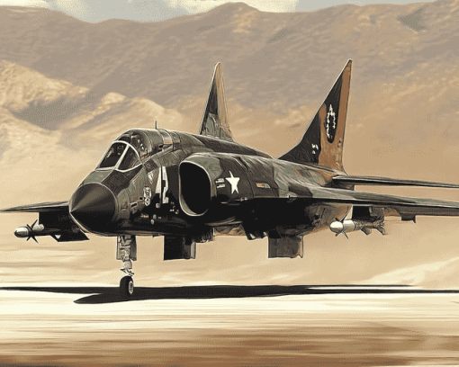 Military McDonnell Douglas F4 Airplane Diamond Painting