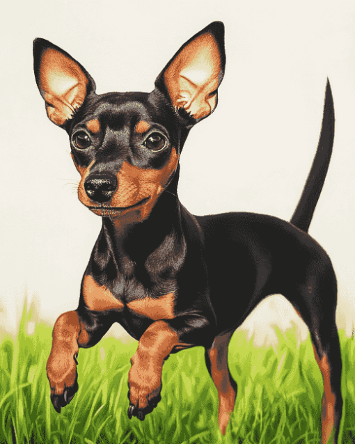 Miniature Pinscher Puppy Diamond Painting