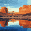 Moab Mountain Landscape Diamond Painting