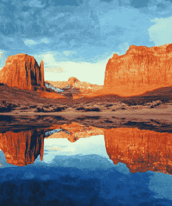 Moab Mountain Landscape Diamond Painting