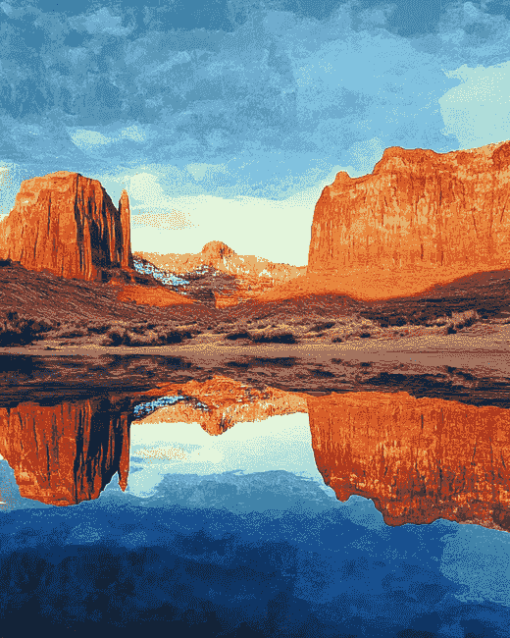 Moab Mountain Landscape Diamond Painting