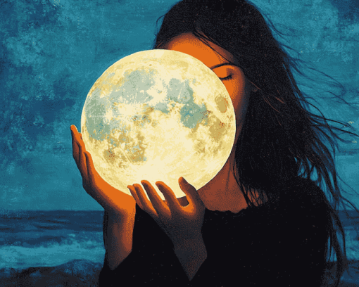 Moonlit Woman Diamond Painting