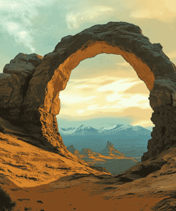 Mountain Landscapes Arch Diamond Painting